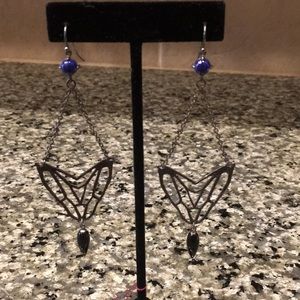 Lapis Lazuli Spike Earrings